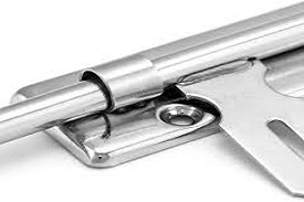 Mild steel sliding door bolts for use with padlocks
