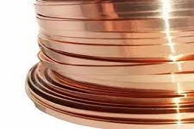 Copper strip for electrical purposes