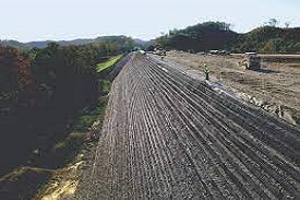 Geogrids used in reinforced soil retaining structures